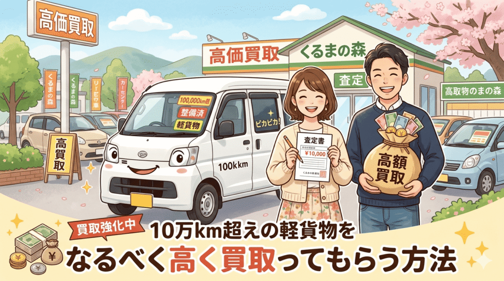 10万km超えの軽貨物をなるべく高く買取ってもらう方法